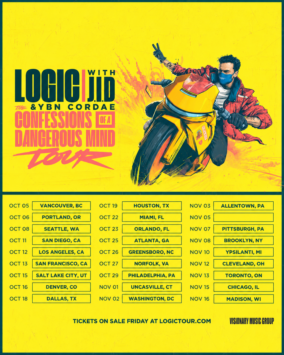 Enhanced poster for Logic: The Confessions of a Dangerous Mind Tour