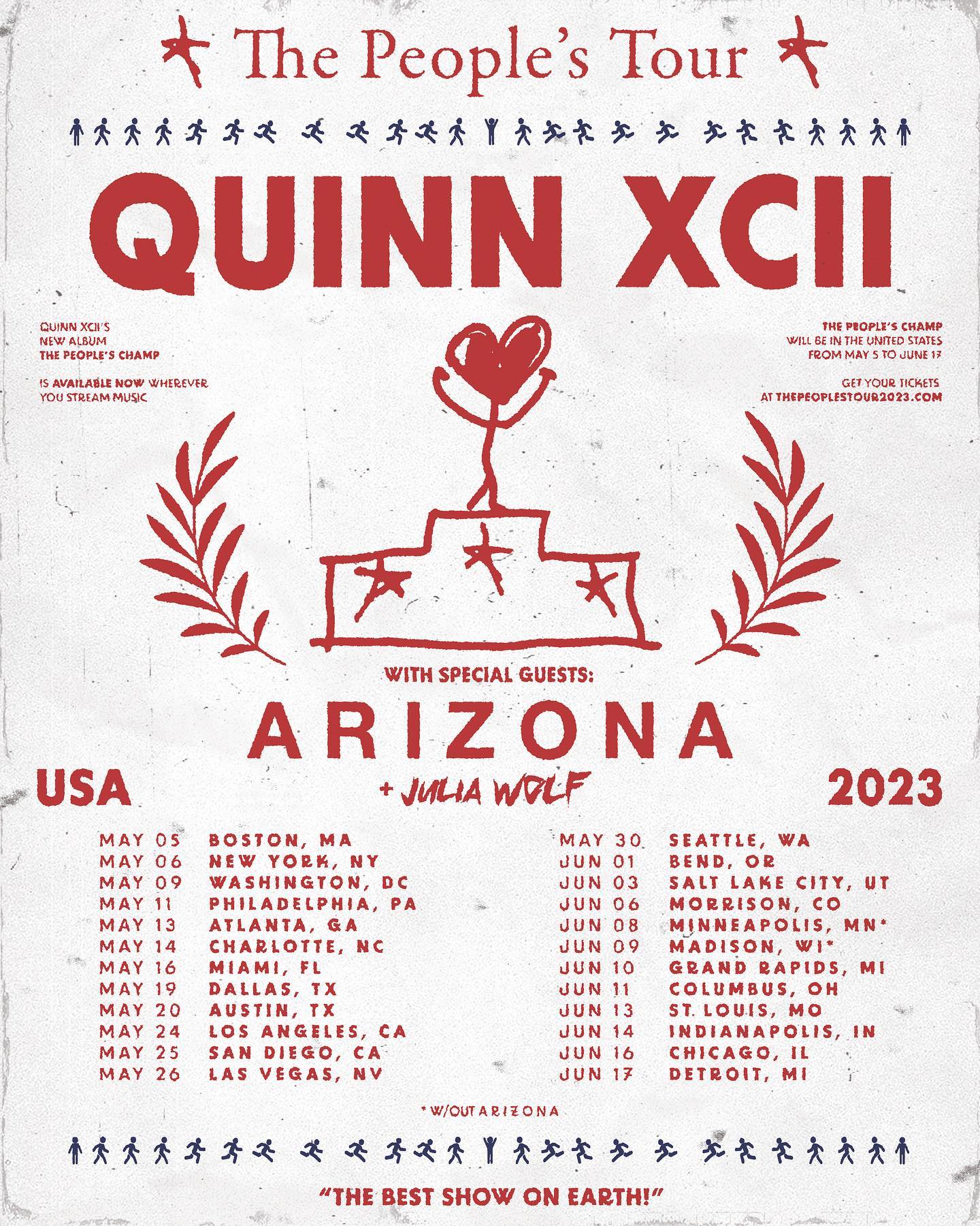 Tour artwork for Quinn XCII: The People's Tour