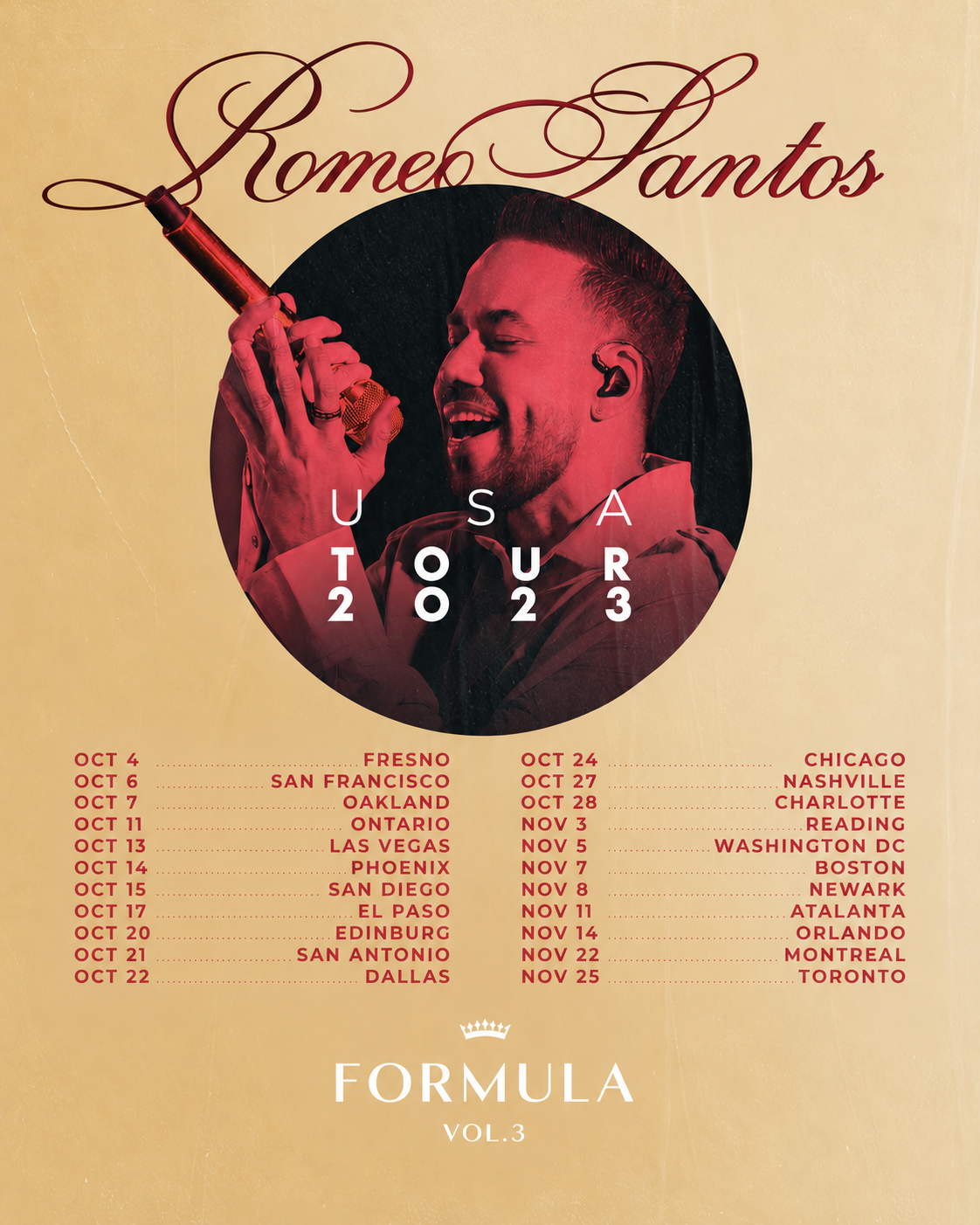 Edited poster for Romeo Santos: Fórmula Vol. 3: La Gira
