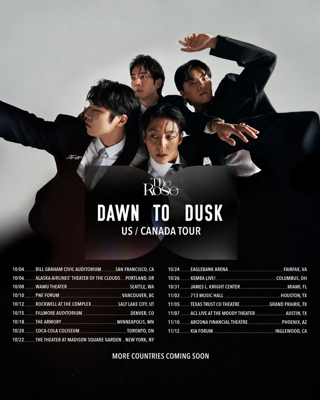 Edited poster for The Rose: Dawn to Dusk World Tour