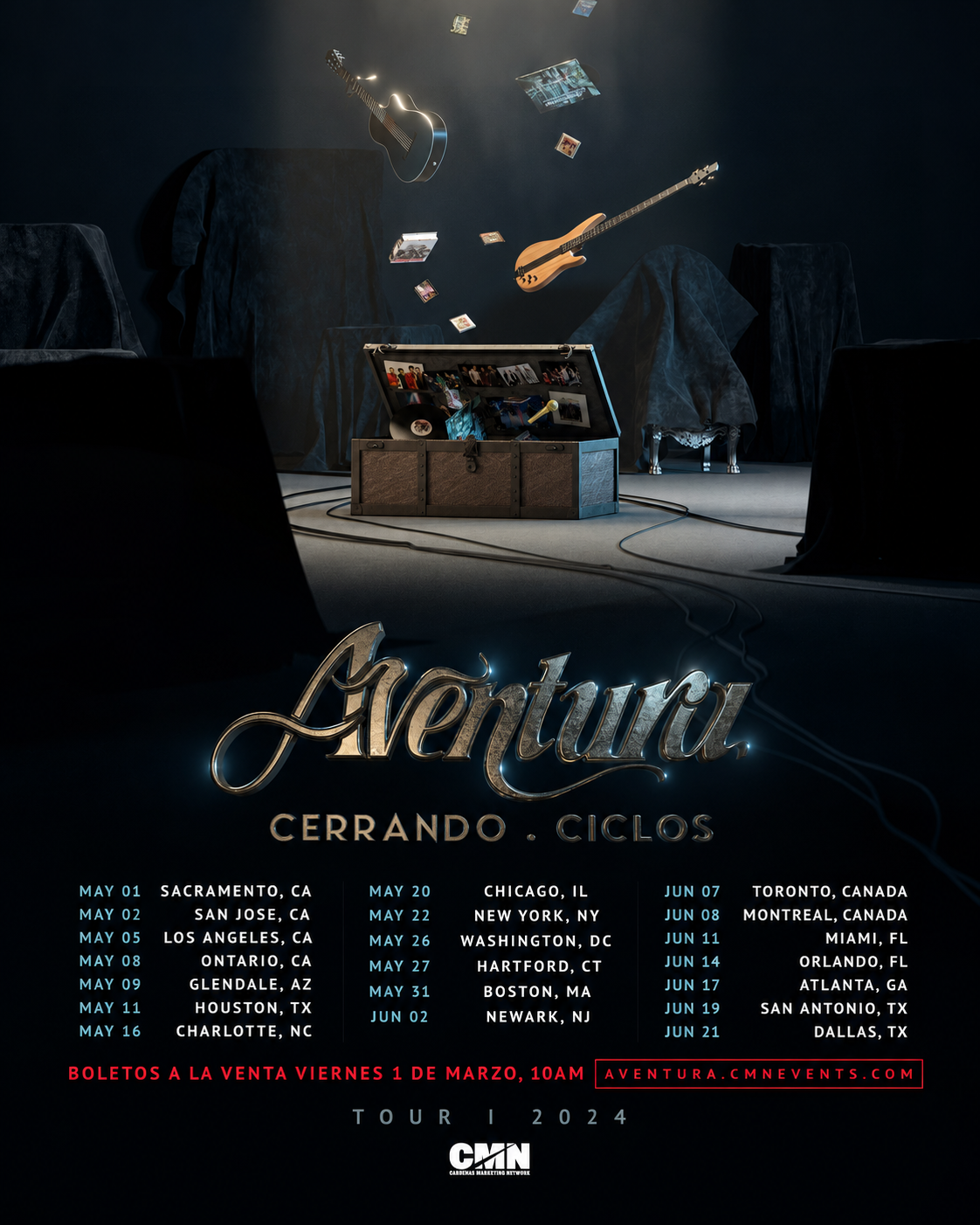 Edited poster for Aventura: Cerrando Ciclos Tour